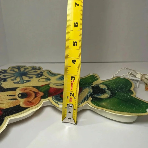 Disney Minnie Snowflake Glitter GLOW Indoor And Outdoor Use Decoration VINTAGE - Picture 9 of 9